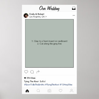 Social Media Frame Wedding Party Prop Photo Booth Poster