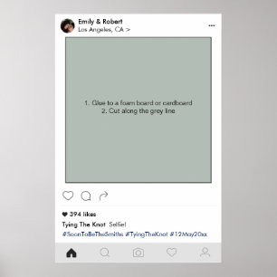 Social Media Frame Wedding Party Prop Photo Booth Poster