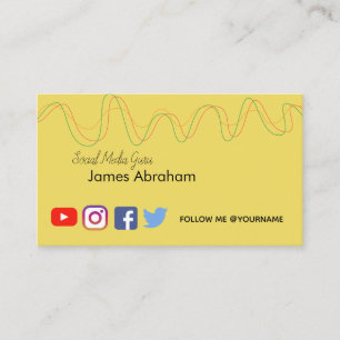 Social Media  - Good Vibration - Business Card