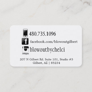 social media hair stylist card