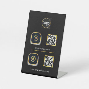Social Media Icon QR Code Sign