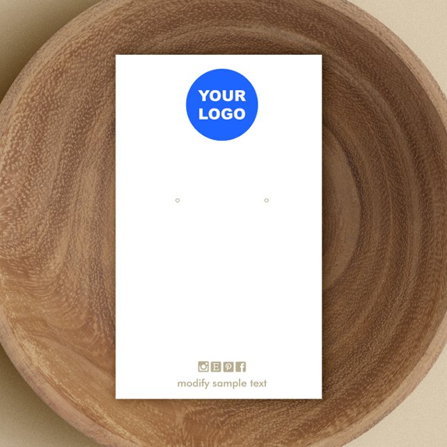 Social Media Icons Add Logo Earring Display Card (Creator Uploaded)