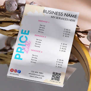 Social Media Icons List Of Services Qr Code Flyer