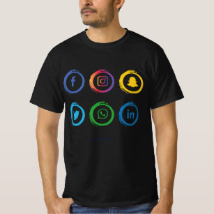 Social media icons T-Shirt