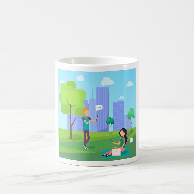 Social Media In The Park Coffee Mug (Creator Uploaded)