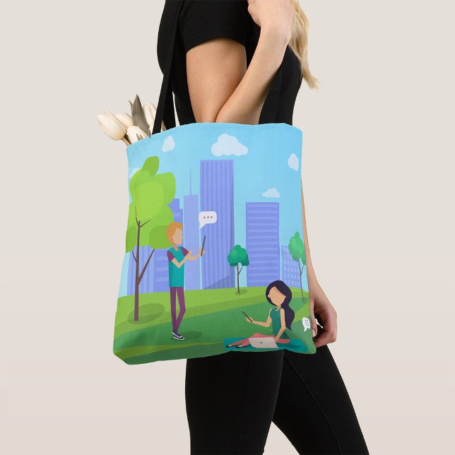 Social Media In The Park Tote Bag (Creator Uploaded)