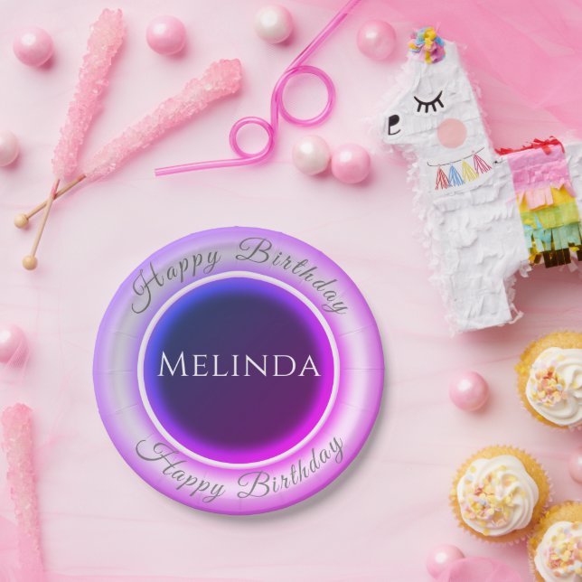 Social Media Influencer Light Ring Paper Plate (Party)