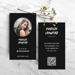 Social Media Influencer QR Code Business Card