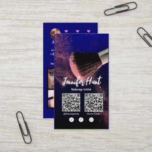 Social Media Influencer Trendy Style QRcode  Business Card