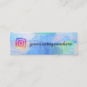 Social Media Instagram Logo Paint Splatter Splash Mini Business Card