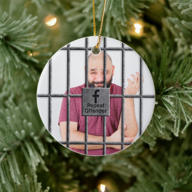 Social Media Jail Photo Ceramic Tree Decoration (Tree)