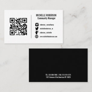Social media logo or picture business Card