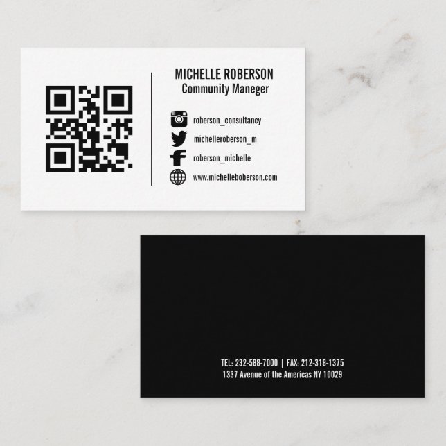 Social media logo or picture business Card (Front/Back)