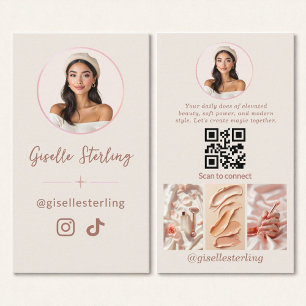 Social Media Luxury Instagram TikTok Modern  Business Card