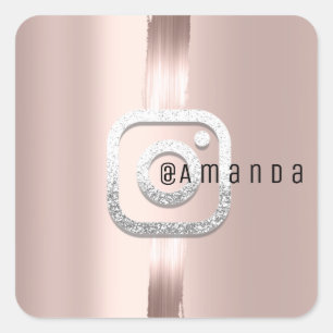 Social Media Makeup Bridal Rose Event Instagra Square Sticker