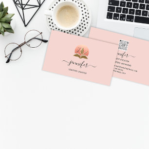 Social Media Manager Content Creator LogoQRMonogam Business Card