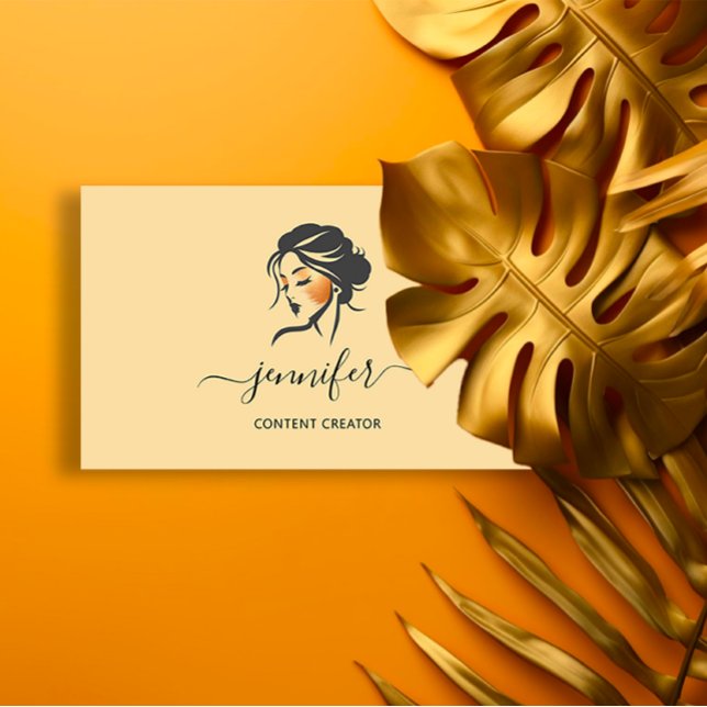 Social Media Manager Content Creator QR Yellow  Business Card (Social Media Manager Content Creator QR Yellow Business Card)