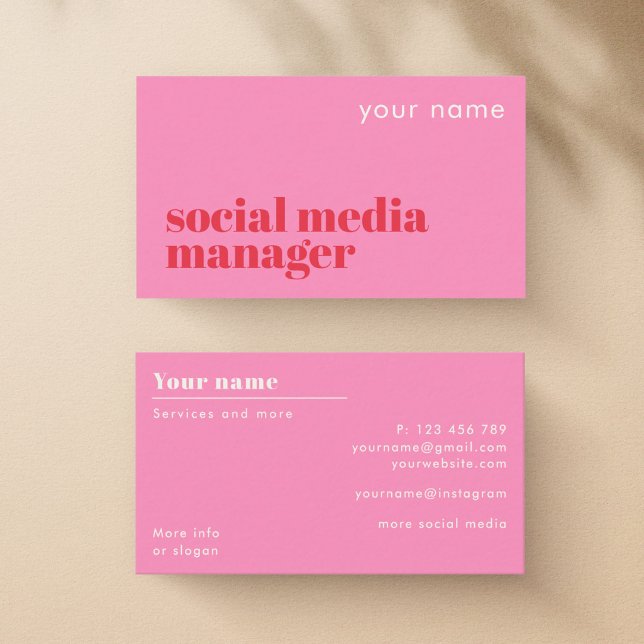 Social media manager modern Business Card (Creator Uploaded)