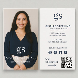 Social Media Manager Photo Social Media QR Code Business Card
