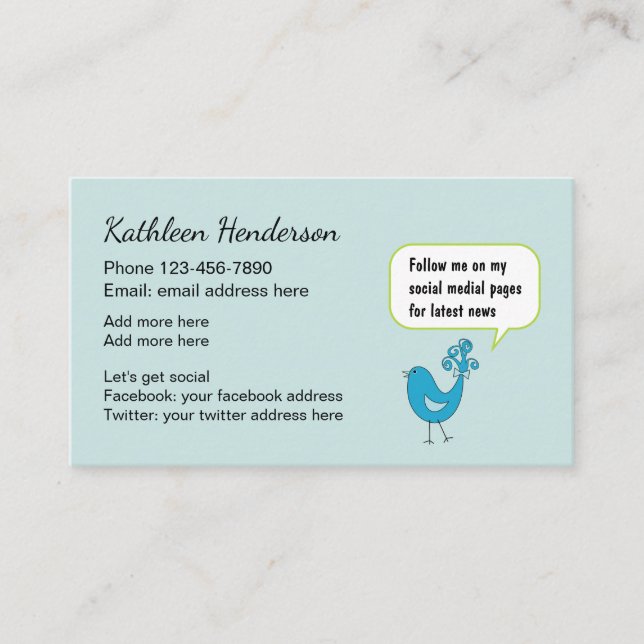 Social Media Networking Cards (Front)