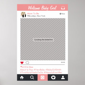 Social Media Party Frame Photo Booth Prop Poster