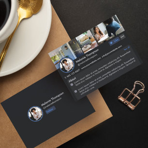 Social Media Professional Business Profile Page Business Card