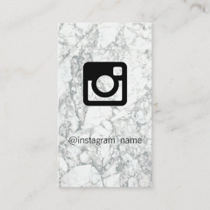 Social Media Promotion Marble Business Card