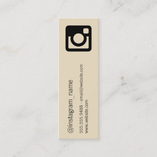 Social Media Promotion / Variation / Beige Mini Business Card