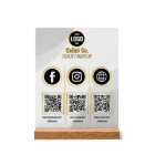 Social Media QR Code Acrylic Sign - Custom Beauty