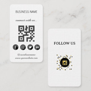 Social Media QR Code Business Card