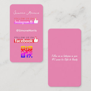 Social Media QR Code Business Card