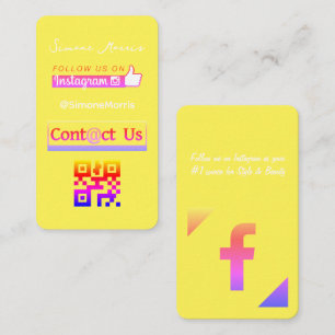 Social Media QR Code Business Card