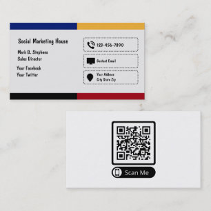 Social Media QR Code Business Contact Cards