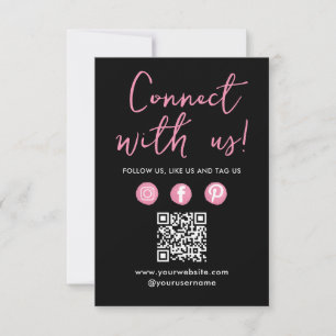 Social Media QR Code Connect With Us Business Card