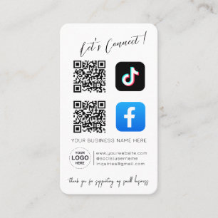 Social Media QR Code Instagram Facebook Business Card