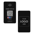 Social Media QR Code Modern Logo Black