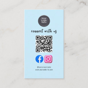 Social Media QR Code Modern Pro Minimalist Sleek Business Card