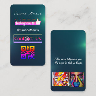 Social Media QR Code -Photographs Business Card