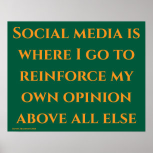 "Social Media", satire, humour, society Poster