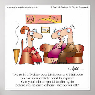 SOCIAL MEDIA, SOCIAL ME Print by April McCallum