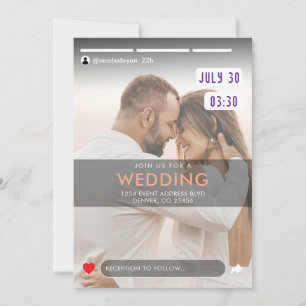 Social Media Story Post Photo Wedding Invitation