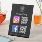 Social Media Tabletop Sign | Instagram Facebook QR