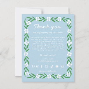 Social Media Thank You Customers Card