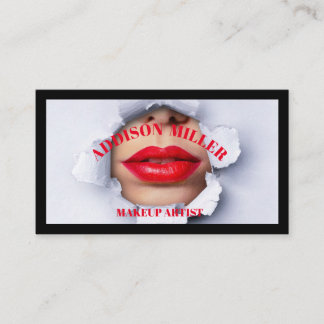 Social Media, Trendy Makeup Artist QR code Business Card