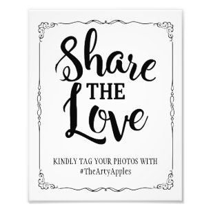 social media wedding sign hashtag