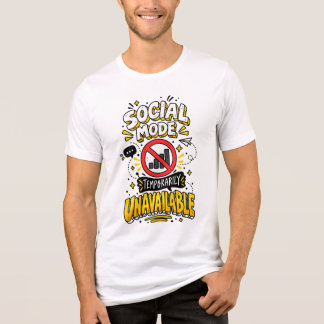 Social Mode Unavailable Introvert Phone Humor Shir Tri-Blend Shirt