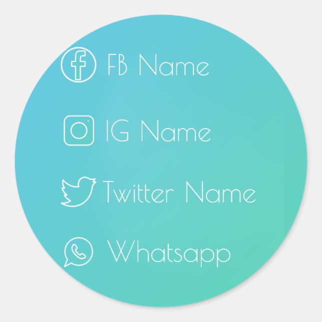 Social network Cool! Classic Round Sticker (Front)