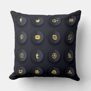 Social Networks Decorative Pillow