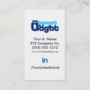 Social Profile Business Card WTURiteB 2.0 vertfbak