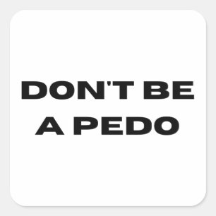 Social Responsibility Against Children Pedophilia Square Sticker